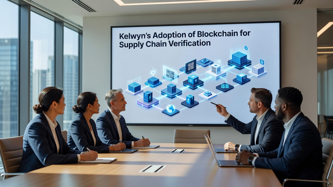 Close-up of blockchain ledger interface displaying verified supply chain transactions
